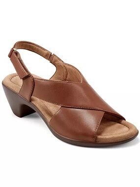 Easy Spirit Brown Slingback Heel Sandal